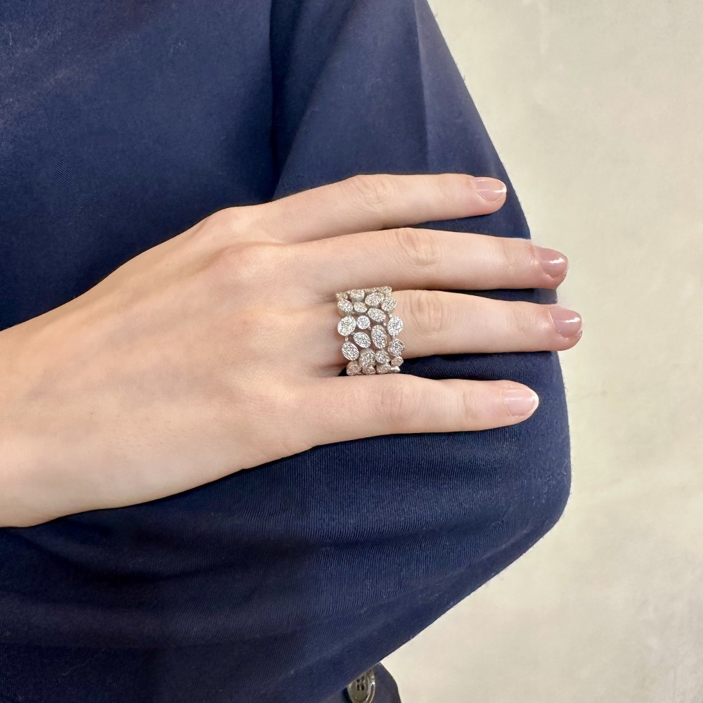 Bague Luisa Rosas En Or Gris 18k Avec Diamants Brillants De 2021