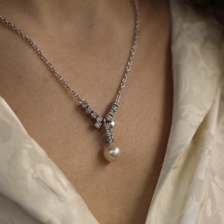 Collier or homme pendentif diamant. Bijoutier parisien 75009